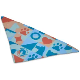 Hoppla Tyson Small Polyester Dog Bandana Branded Flat